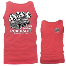 Speedway Roadage Car Hot Rod Classic Vintage Car Vehicle Tank Top