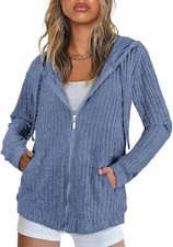 Womens Cardigans Zip Up Ladies
