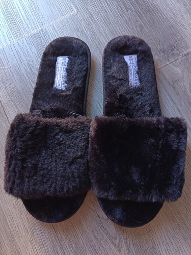 Primark black slippers - black,
