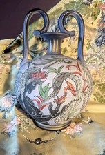 Vintage Greek Pottery Vase Urn  Handmade Recreation By Artist