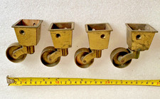 Castors Stamped Patent BB & Co Georgian/Victorian x4 Swivel Antique Square