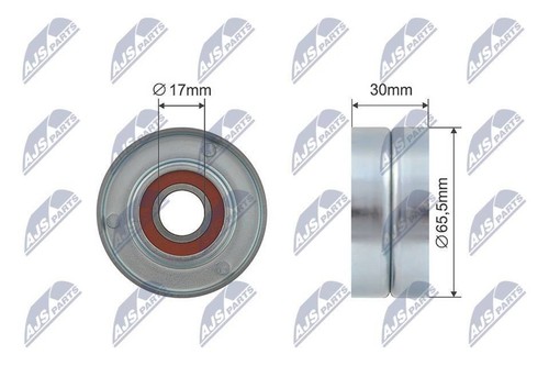 Ribbed belt tensioner pulley - v-ribbed,