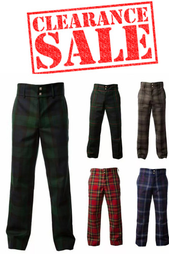 Men tartan trousers trews - trousers,