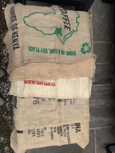Used hessian coffee bags - used,
