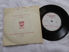 WINDSOR BOYS SCHOOL.  LANGUAGES CONCERT BROADCAST  -  YEAR 1963