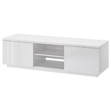 New IKEA BYÅS TV Bench high-Gloss White Durable Heavy Duty 160x42x45 cm
