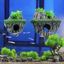 Creative Floating Island Rockery Empty Island Aquarium Landscape FishTank Stone◈