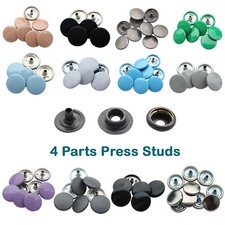 15mm Snap Fasteners Press Studs Colourful Caps Handbag Jacket Jeans Sewing Bags
