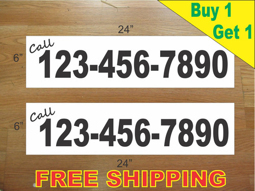 Custom phone number - custom, black