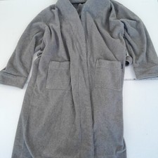 MAINE Dressing Gown Mens Large Grey Robe Fleece