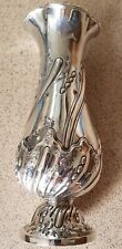 Solid Silver Art Nouveau Vase
