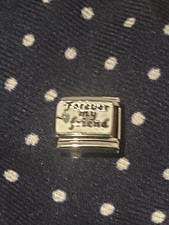 New Forever My Friend Silver Italian Charm Fits 9mm Classic Nomination Bracelet