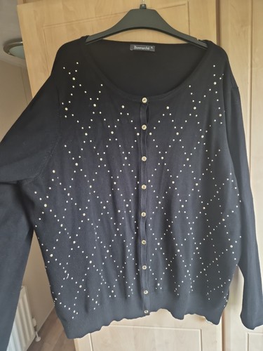 Ladies black cardigan with - ladies,