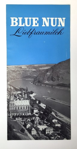 Vintage blue nun label - vintage,