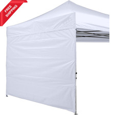 White Canopy Sidewall 8x8 FT