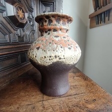 Vintage Fat Lava Ceramic Vase