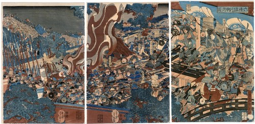 Yoshikado japanese triptych - japanese,