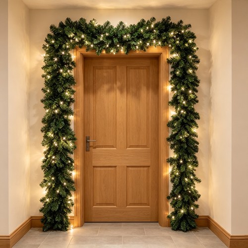 16ft pre lit - lit, garland