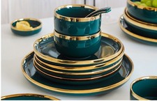 16 Piece Green Ceramic