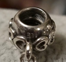 Genuine Pandora ALE 925 Sterling Silver Band Of Hearts Safety Chain 6cm