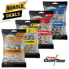 Pride PTS Bamboo Golf Tees Professional Tee System (PTS)  - Bundle Savings!