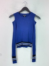 Topshop Blue Ribbed Cold