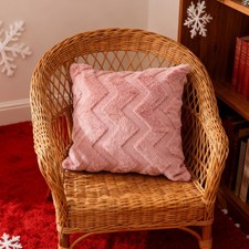 Sofa Chair Pillow 1 Pack Pillow with Insert Soft Jacquard Plush Ghost Snowflake 