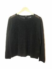 NEXT SIZE 12 BLACK PULLOVER JUMPER GLITTER THREAD PARTY OCCASION EE