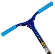 Team Dogz Pro X ChromeBlue Aluminium Push Scooter Handlebars Handle Bars + Grips