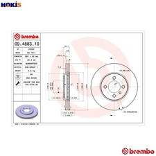 2x BRAKE DISC 09.4883.10 FOR