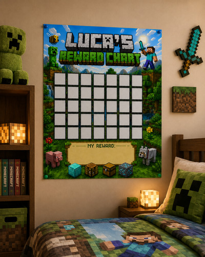 Minecraft reward chart - minecraft,