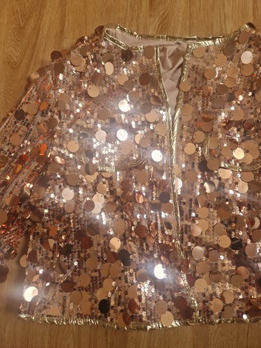 Rose gold sequinned short - rose,