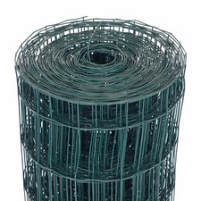 Green Euro Fencing PVC Coated Galvanised Steel Mesh Garden Stock Fencing 1mx25m