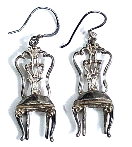 Sterling silver earrings queen - earrings,
