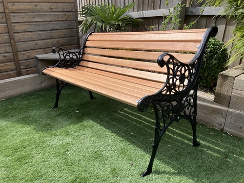 Garden bench cast - cast, red