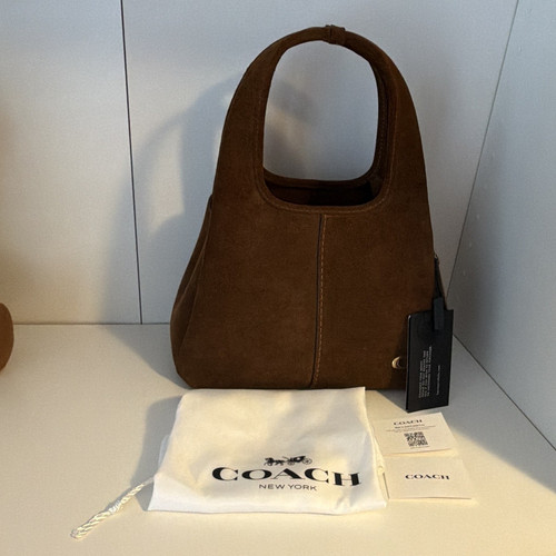 Coach lana brown suede bag - coach,