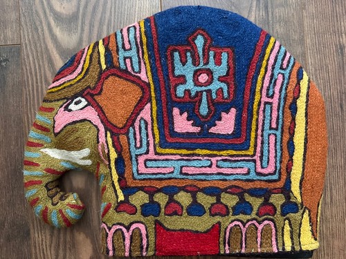 Indian crewel work elephant - work,
