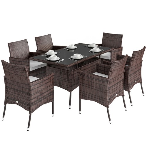 Outsunny rattan dining set for - rattan,