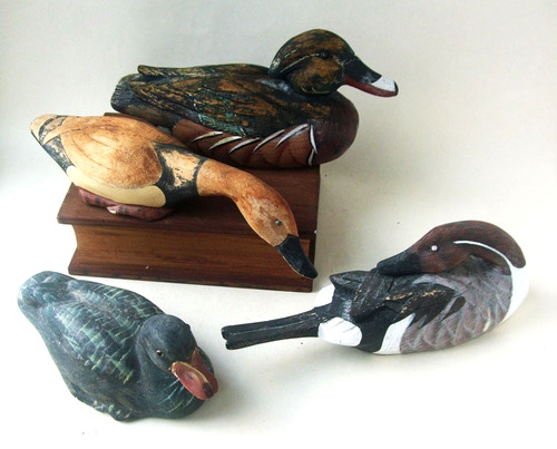 Vintage wooden decoy - decoy, ducks