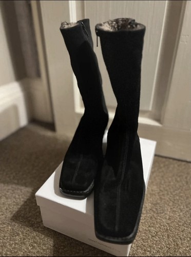 Stuart weitzman black - black, suede
