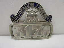 Glasgow Corporation Tramways Cap Badge  No. 3176