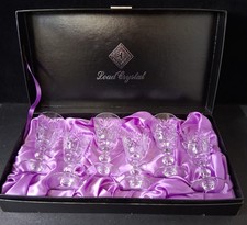 Set of Lead Crystal Sherry Glasses in Presentation Box - #1008