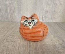 VINTAGE ORANGE CAT PAPER MACHE