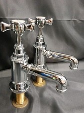 CHROME BATHROOM BASIN TAPS, NEW OLD STOCK, EXCELLENT  BASIN TAPS, D5