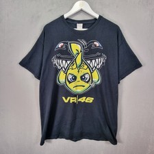 Valentino Rossi T-Shirt Mens XL Black Moto GP VR46 Motorbike Motorcycle Tee