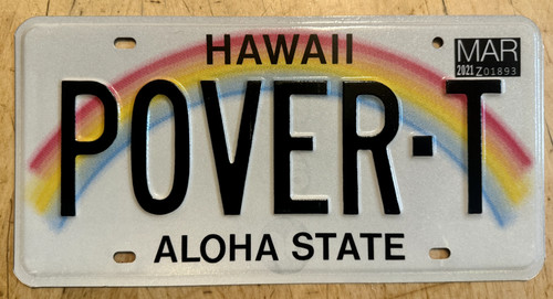 Hawaii rainbow vanity license - rainbow,
