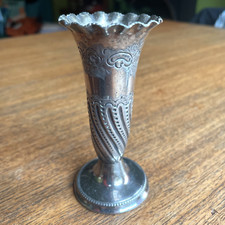 Antique silver posy bud vase