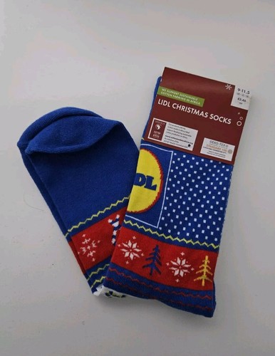 Lidl blue christmas socks size - blue,