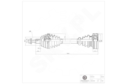 Front drive shaft left right - left,