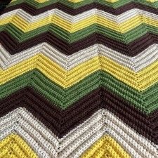 AFGHAN CHEVRON Ripple Handmade